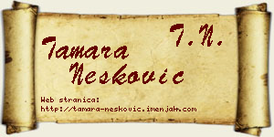 Tamara Nešković vizit kartica